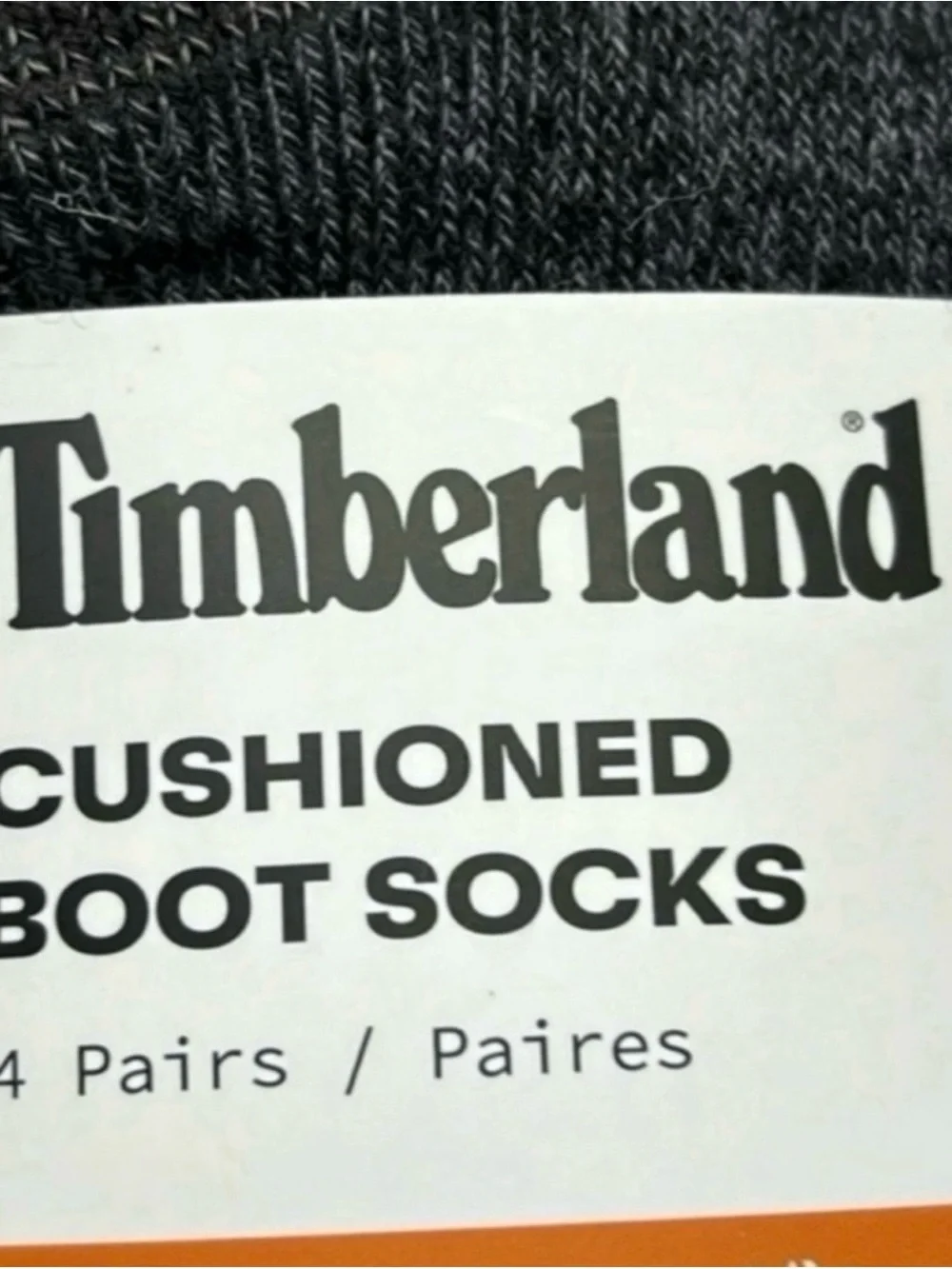 New Timberland Socks Men’s 4 Pair Gray Wool Cushioned Boot Socks Casual Outdoors